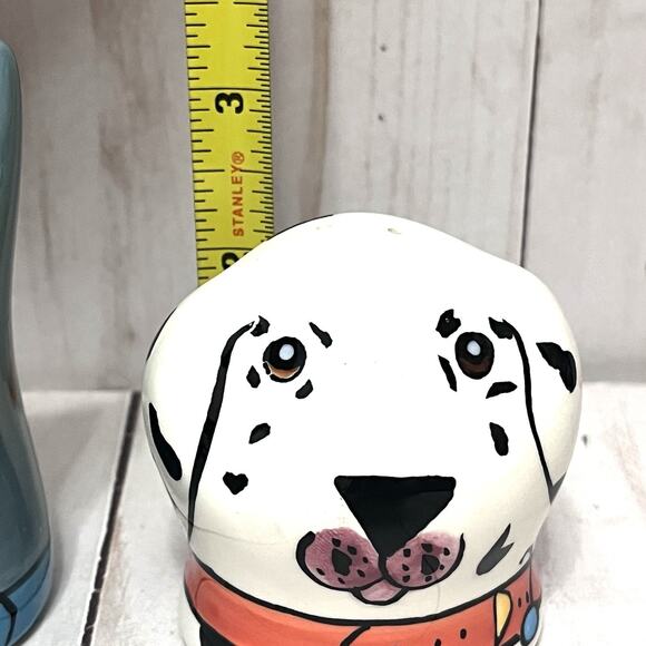 Dogzilla Salt & Pepper Shaker Set Blue Dog & Dalmatian - Picture 8 of 13